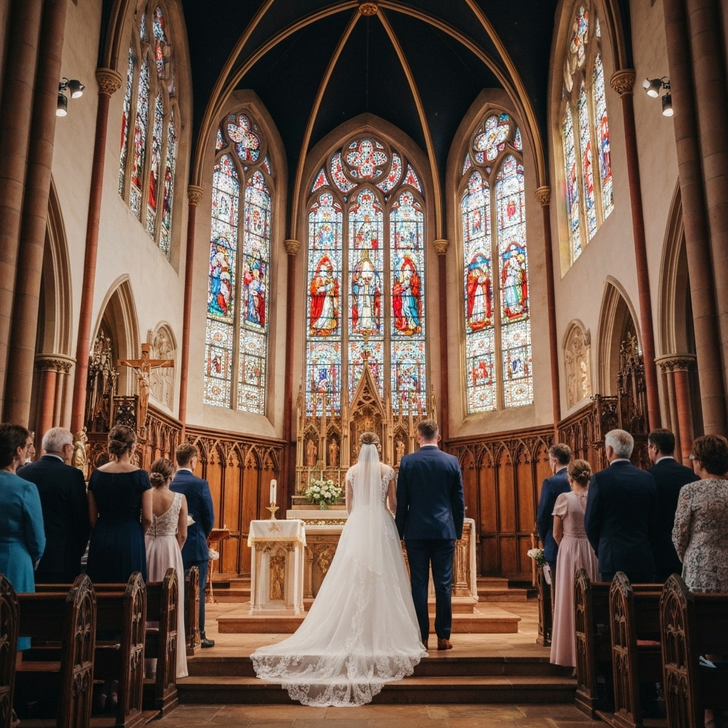 Wedding ceremony in church